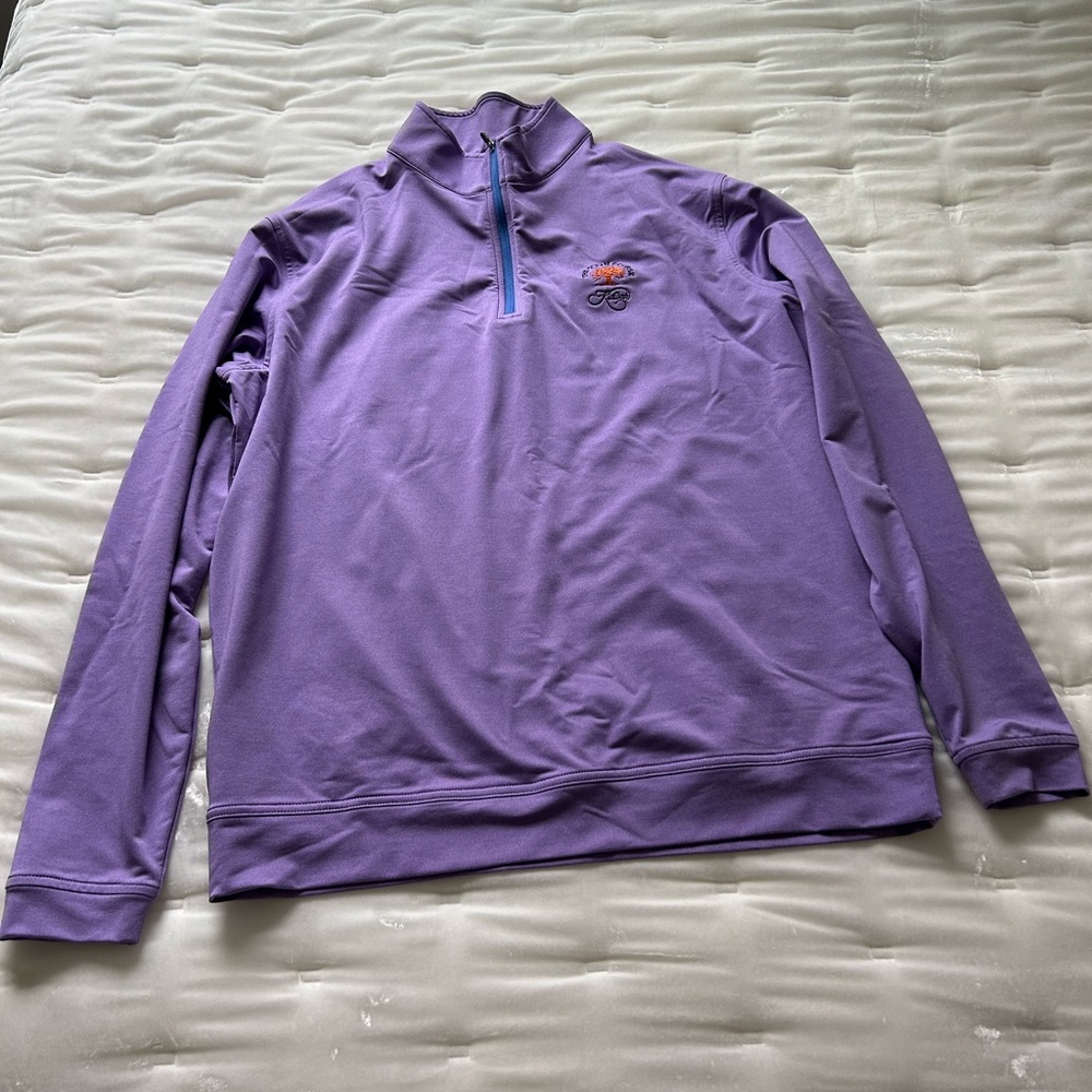 PGA Ocean Course Kiawah Peter Millar purple 1/4 Zip Pullover - L